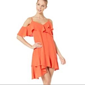 BCBG Max Azeris NWT coral ruffle dress